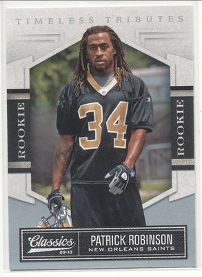 2010 Panini Classics Patrick Robinson Timeless Tributes Silver RC /00