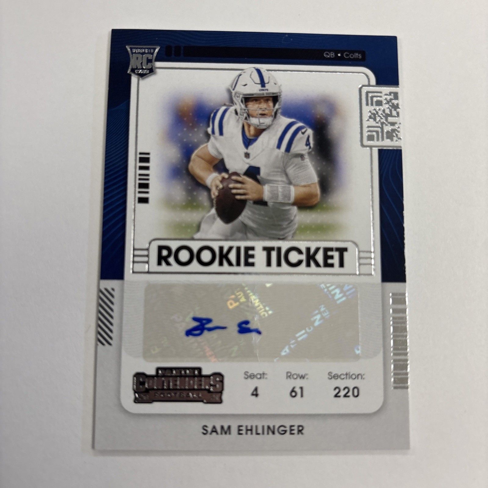 Sam Ehlinger Panini Contenders #246 Autograph