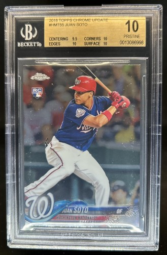 2018 Topps Chrome Update Juan Soto RC Rookie #HMT55 Nationals BGS 10 PRISTINE