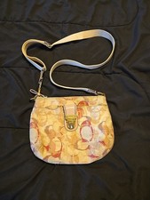 Coach Vintage Y2K Soho Buckle Flap Shoulder Bag Pink Signature Monogram Used