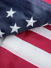 US American Flag Heavy Duty Luxury Embroidered Stars Nylon 2 x 3 ft