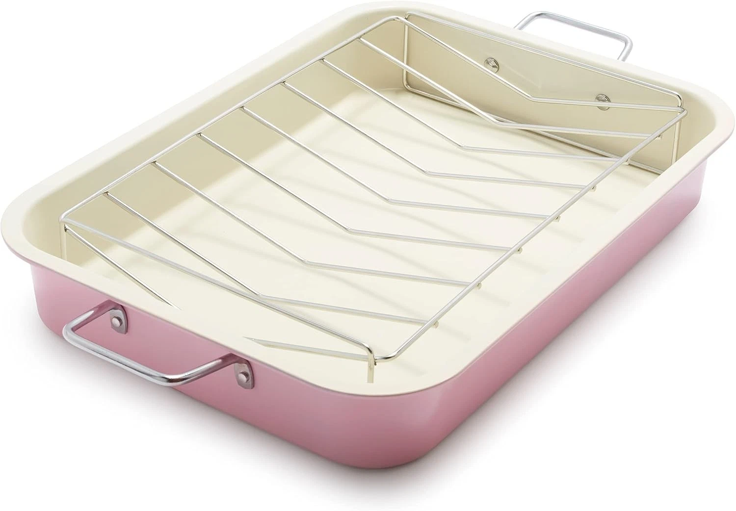 Greenlife Pink Roasting Pan with Rack 16.5”X 12” Brand New
Opens in a new window or tab