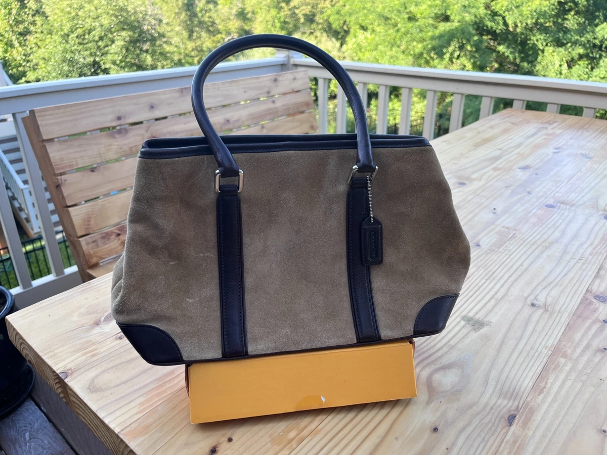 vintage coach old suède tote bag turn Coach Women's Suede Exterior Bags & Handbags for Women for sale | eBay