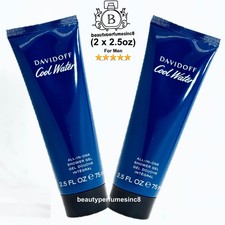 Lot Of 2  Cool Water by Davidoff Shower Gel ALL - IN - ONE for Men 2.5 oz NEW
