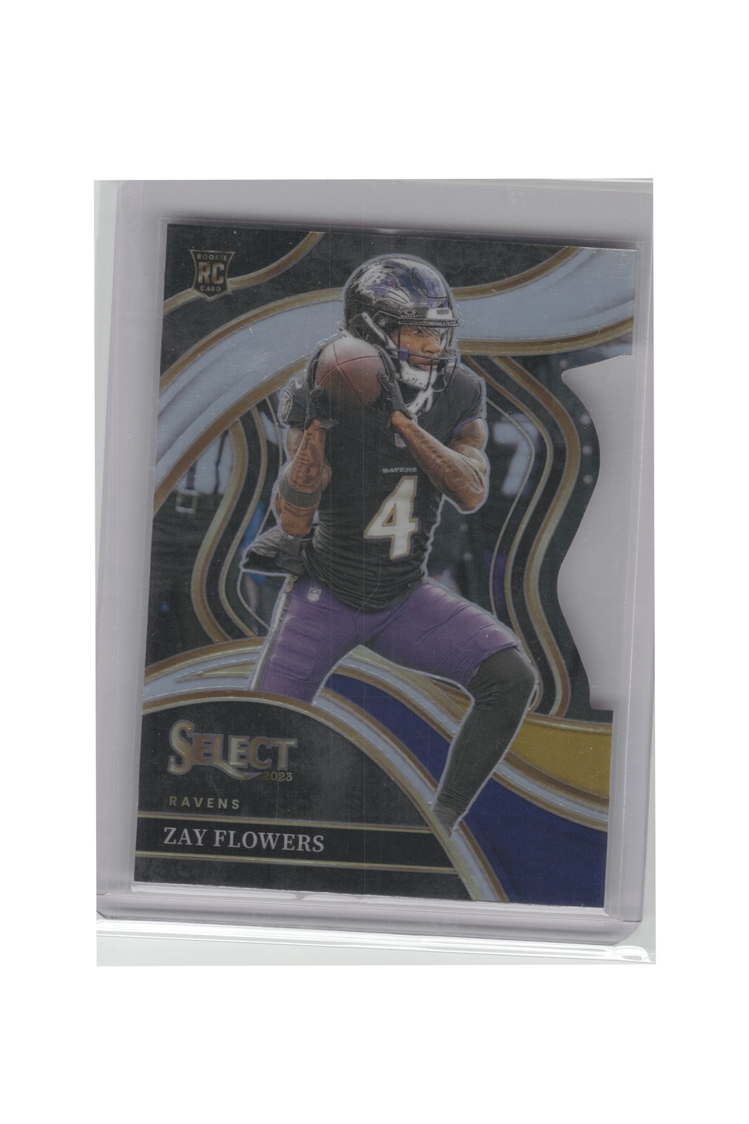 2023 Panini Select #201 Zay Flowers Silver Prizms Die Cuts B10R2C2