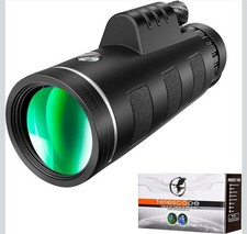 40x60 Monocular Telescope with Smartphone Adapter, High Powered BAK4 Prism FMC