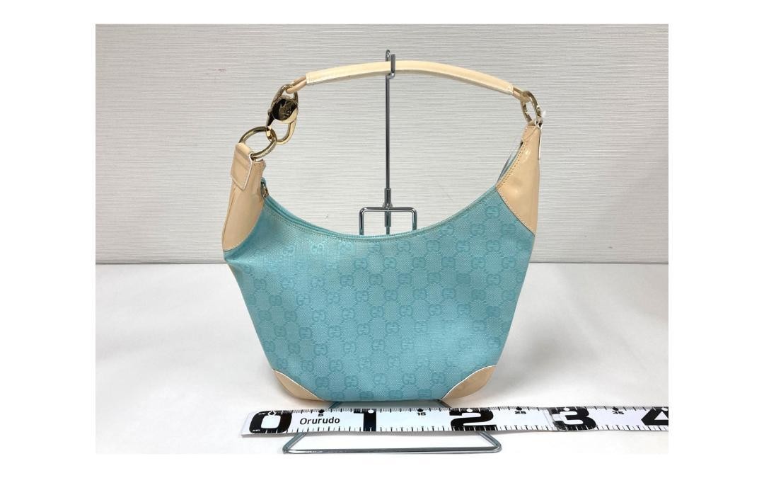 Gucci GG Canvas Handbag 38278 in Classic Brown 13 Inch