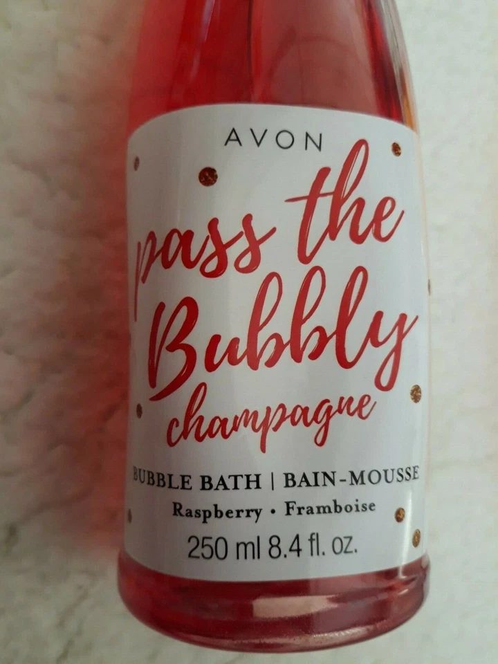 Avon "Pass the Bubbly Holiday Bubble Bath" - Raspberry - (Retired) NEW!!! - Image 3 of 4
