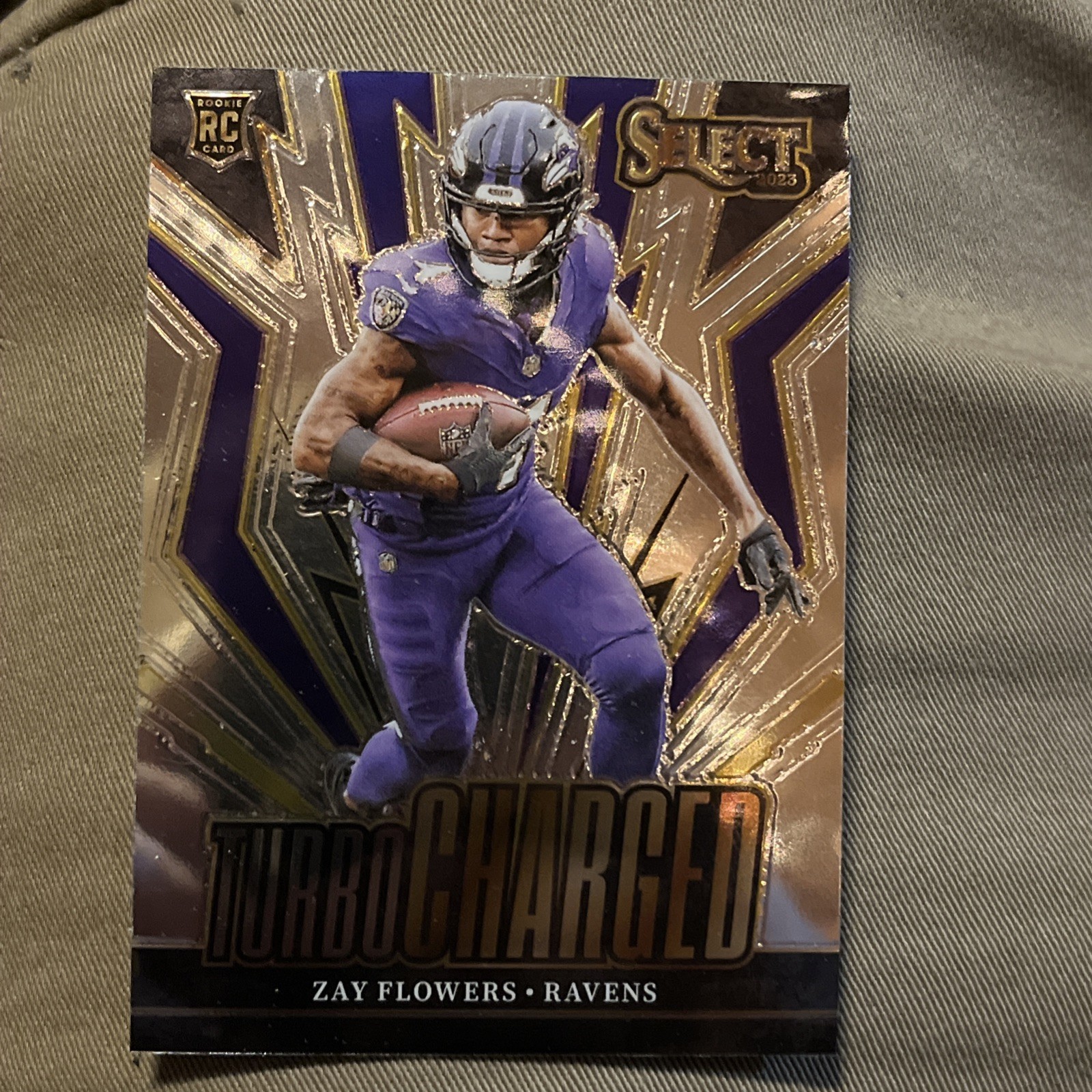 2023 Select Football - Zay Flowers Turbocharged Silver Prizm RC - Ravens