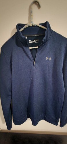Under Armour Quarter Zip Pullover Sweatshirt Navy YXL