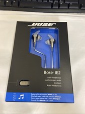 Bose IE2 Wired In-Ear StayHear Headphones Carrying Case Black/White New SEALED