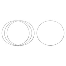 4Pcs Metal Hoops for Crafts 6.3 Inch Dream Catcher Rings Silver,