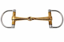 Equine Stainless Steel D-Ring Snaffle Copper Mouth Horse Bit Tack 35444
