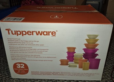 New Tupperware Heritage Collection 32 Piece Food Storage  Set - Vintage Colors