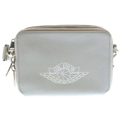 Christian Dior Air Wings Messenger Bag Mini Shoulder Gray Leather Used 76a5c73e3