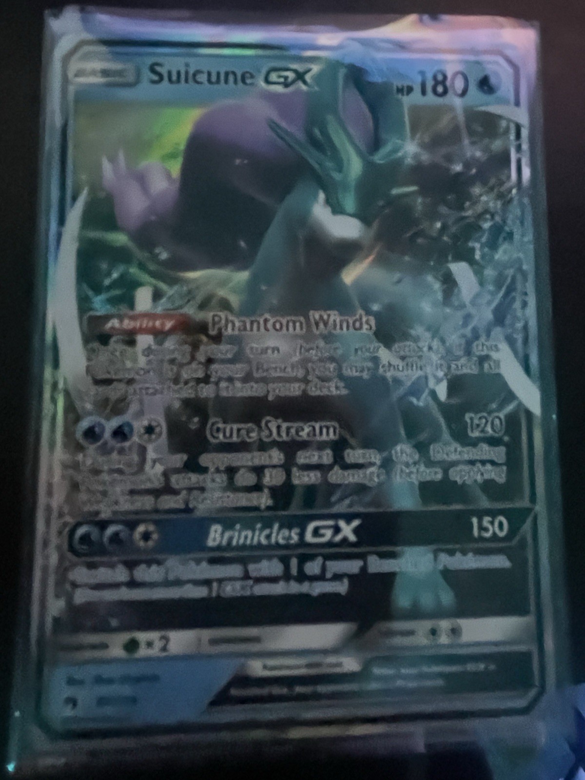 suicune gx 2018 pokemon lost thunder rare #60/214 holo nearMint-LightlyPlayed