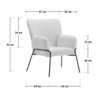 B-Ware SVITA FREIA Loungesessel modern mit Armlehne Polsterstuhl Schwarz