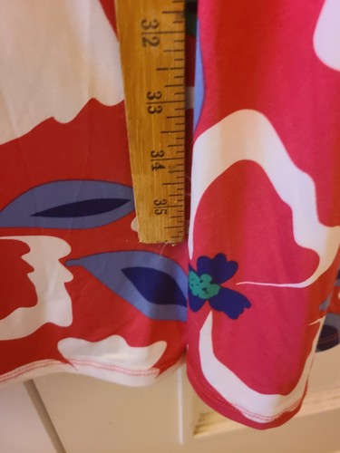 NWT Lexington Avenue Womens Floral Print Dress White Pink Stretch Plus Size 2X - Picture 9 of 11