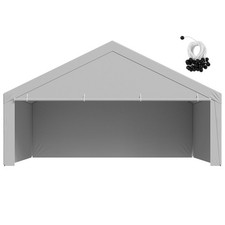 20x20ft Heavy Duty Carport Canopy With Sidewalls Frame Not Includedgrey 20x20ft Heavy Duty Carport Canopy With Sidewalls Frame Not Includedgrey
