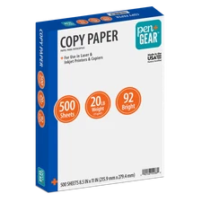 Pen + Gear Copy Paper, 8.5 X 11, 92 Bright, 20 Lb., 5 Reams (2,500 Sheets)