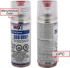 Spray Max 2k Clear Glamour Urethane Aerosol Clear Coat Gloss Chemical Resistance