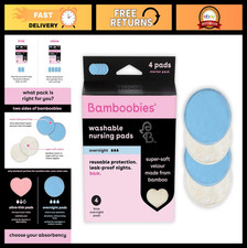 Ultra-Soft Reusable Nursing Pads - Leak-Proof, Washable Overnight Breastfeeding