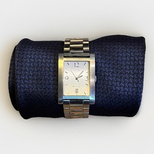 Vintage Guess Steel Mens Watch 180214G1 8.5 Circumference