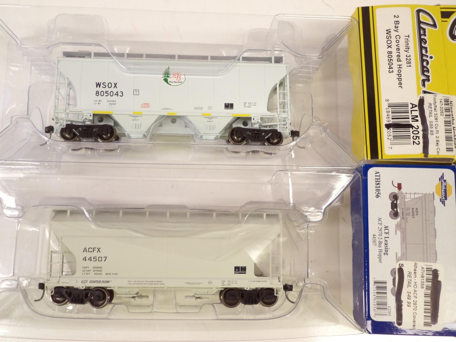 American Limited/Athearn HO Freight cars(2), SWOX + ACF (lot mg)