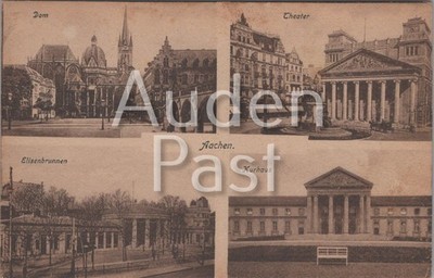 Vintage Aachen AK Dom Theater Elisenbrunnen Kurhaus Kosmos Halberstadt