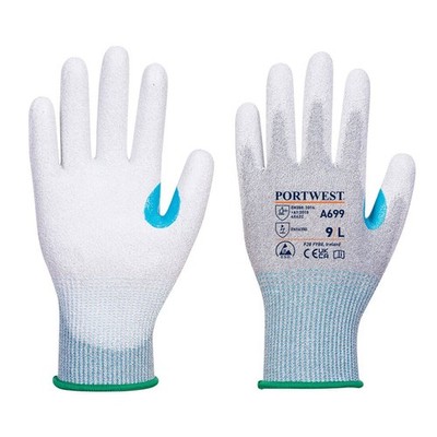 12 x Portwest A699 Cut ESD PU Palm Handschuhe 13 Gauge atmungsaktiv Innenfutter bequem