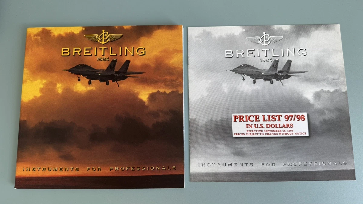 Catálogo Reloj Breitling Chronolog 2 1997/1998 Incluye Lista de Precios - Inglés