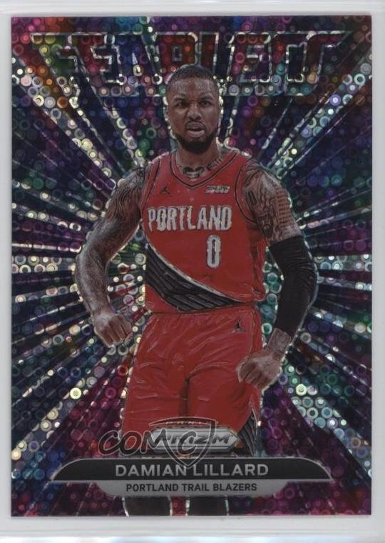 2021-22 Panini Prizm Fearless Fast Break Prizm Damian Lillard #13 15ow