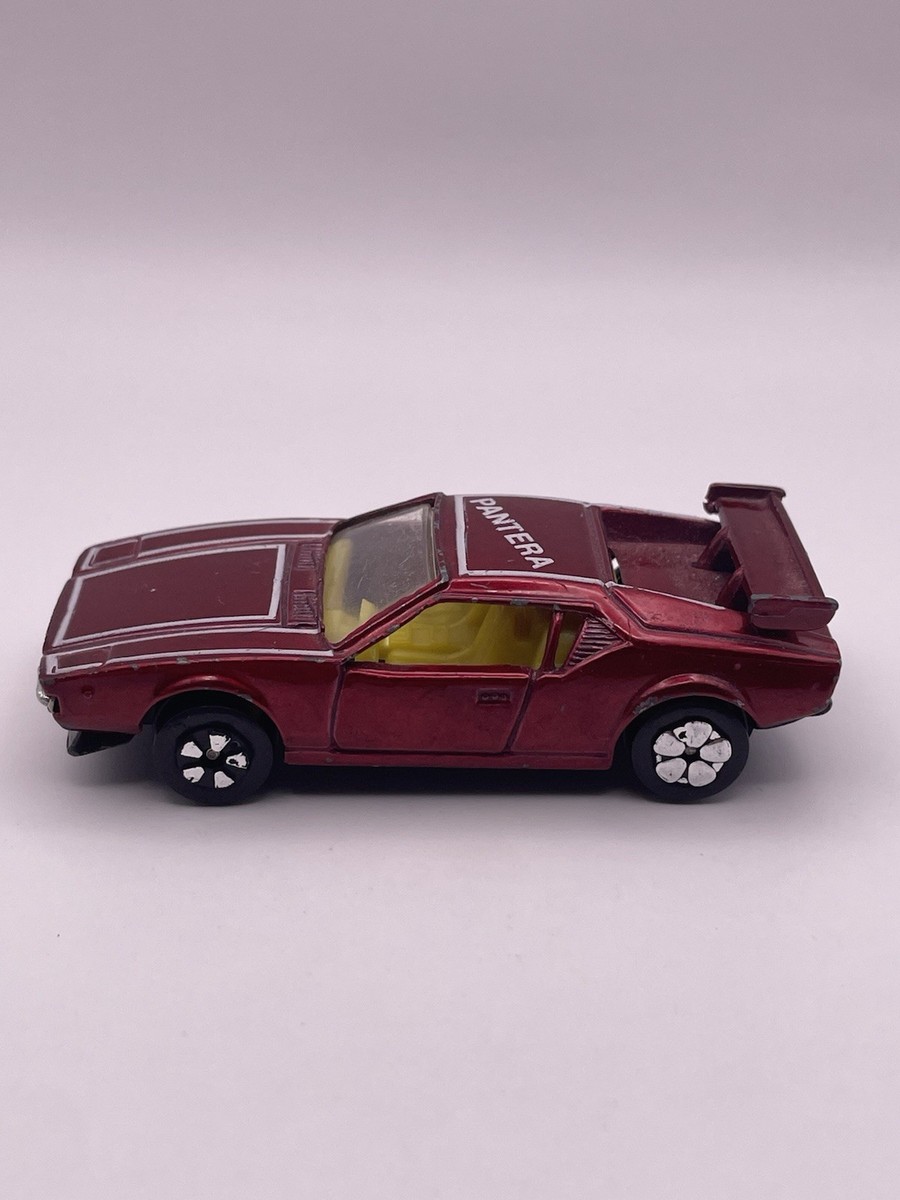 Vintage PlayArt 1/64 De Tomaso Pantera Scarlet Red Yellow Interior