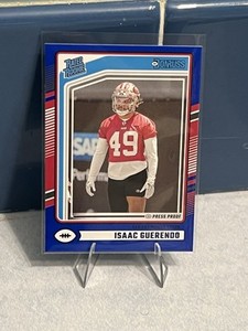 2024 Panini Donruss - Rated Rookie Isaac Guerendo #336 Blue Press Proof (RC)