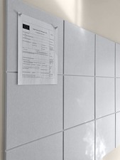 Large Cork Board Alternative - 12-Pack Felt Wall Tiles with Safe Removable Ad...