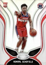 Admiral Schofield 2019-20 Panini Certified #183 Washington Wizards RC