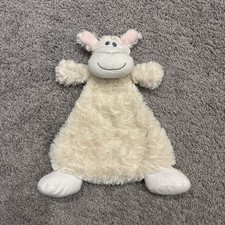 Cream Colored Lamb Sheep Lovey Rattle Plush Baby Security Blanket Soft Cute Baby