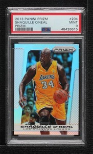 2013-14 Panini Prizm Silver Prizm Shaquille O'Neal #204 PSA 9 MINT HOF