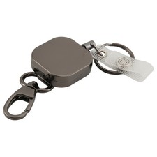 Heavy Duty Metal Retractable Carabiner Keychain Belt Badge Reels Clip 282147