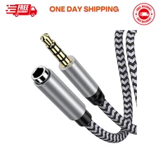 6Ft Headphone Extension Cable 3.5mm Male to Female Stereo Audio Cord for Headset