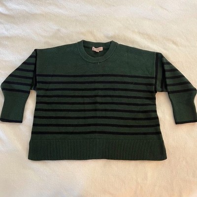 Philosophy Republic Clothing Women's Knit Ribbed Crewneck Striped Pullover XL