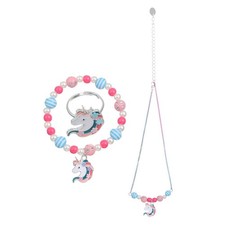 1 Set Perlen Halskette Armband Nackenkette Einhornring für Kinder Kinder
