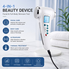 4-in-1 Beauty Device Facial Body Skin Care Ultrasonic Massager LCD Display