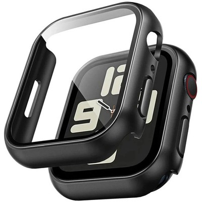 Schutzcase für Apple Watch Series 1-9 & SE 38-45mm mit gehärtetem Glas 360° S...