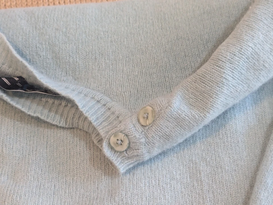 Suéter Chaus Verde Claro Lana Cordero Angora Conejo Cuello Alto Preppy Clásico Lg Foto 4 de 4