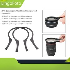 2pcs Camera Lens Filter Wrench Spanner Removal Tool for 48-58mm/62-77mm Filter