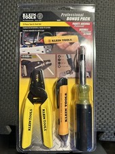 BRAND-NEW KLEIN TOOLS 3-PIECE SET WIRE STRIPPER/VOLTAGE TESTER/NUT & SCREWDRIVER