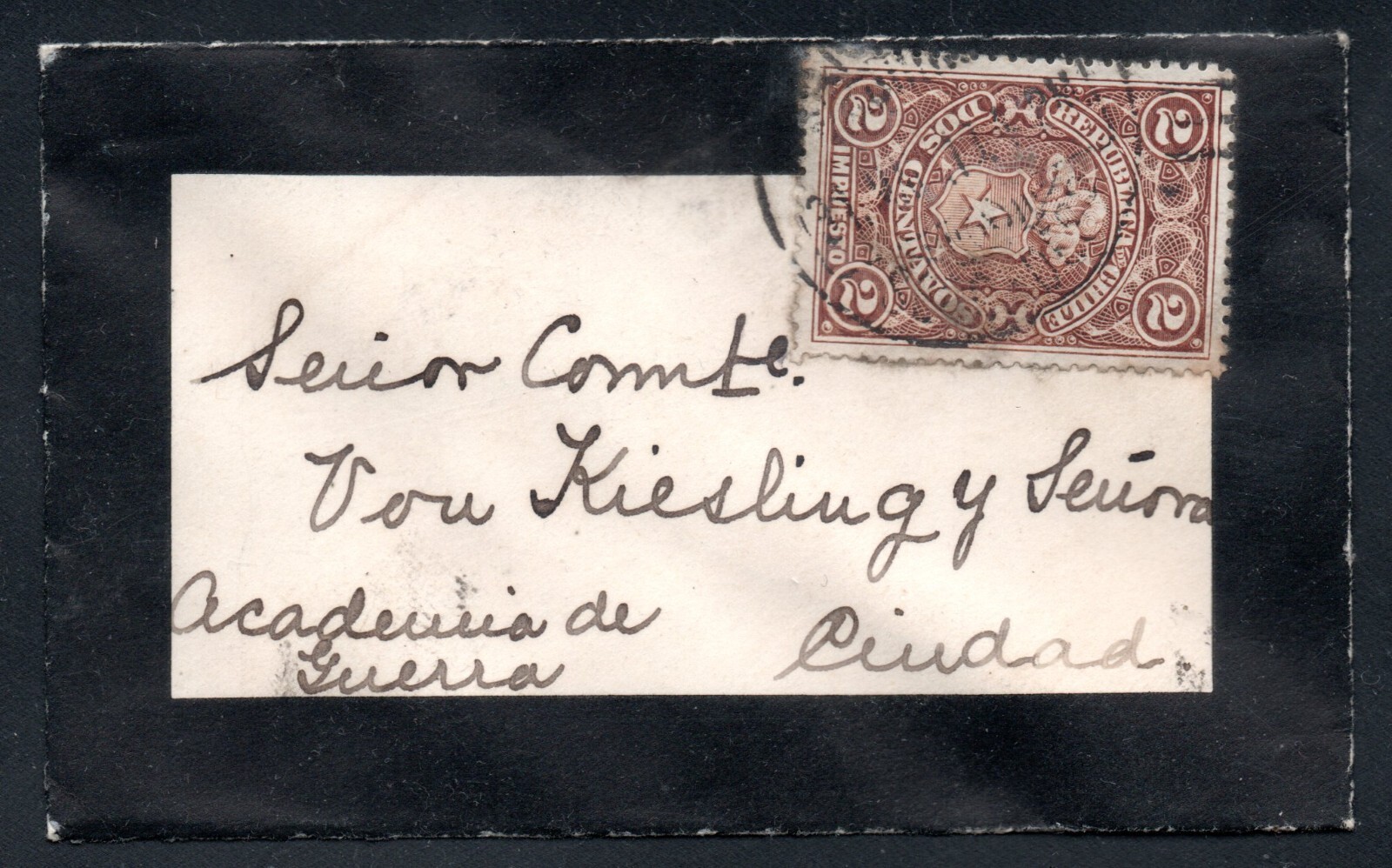 CHILE, SOBRE CONDOLENCIAS DIRIGIDA A COMANDANTE VON KIESLING, VER DESCRIPCION