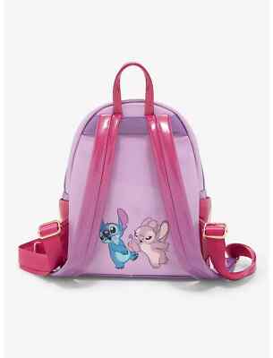 enlarge loungefly disney lilo & stitch heart angel mini backpack Loungefly Disney Stitch & Angel Heart Moving Mini Backpack Valentines day  SEALED