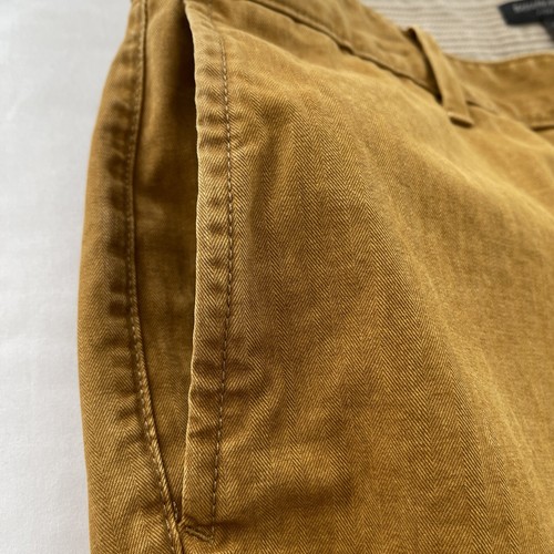 Banana Republic Aiden Pigment Slim Pantalones | Color Mostaza Tamaño 33X30 100% Algodón - Imagen 9 de 12